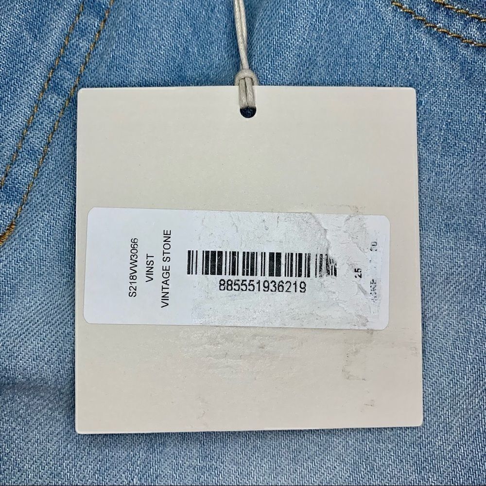 Tibi Vintage Denim Short in Vintage Stone Wash - Picture 5 of 8